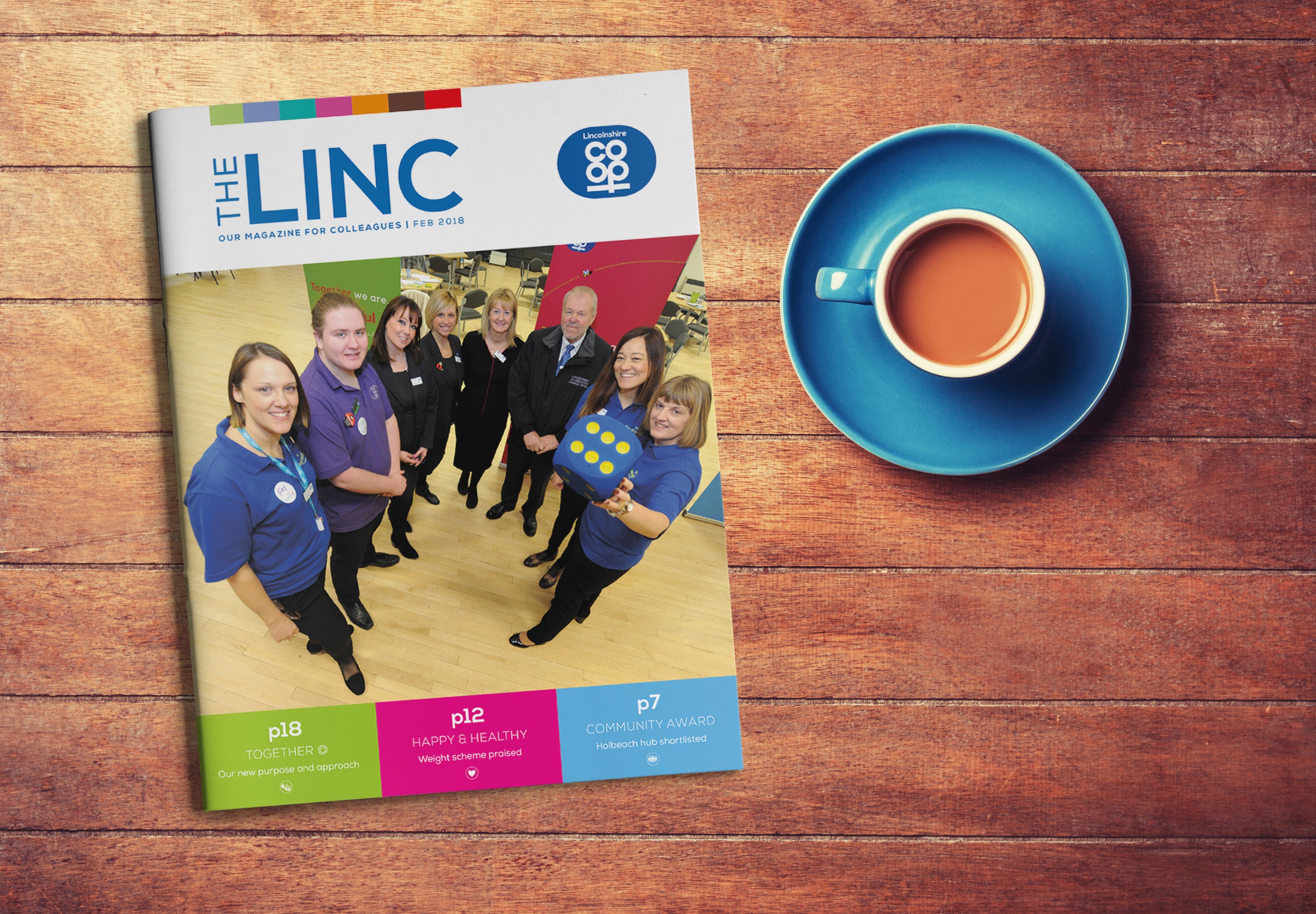 The Linc Magazine Design Cover Mockup